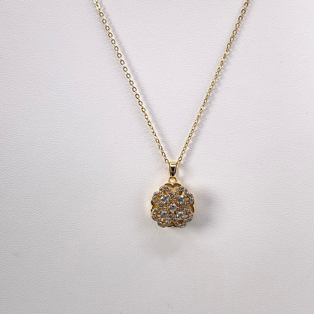 Gold Diamond Spinning Pendant